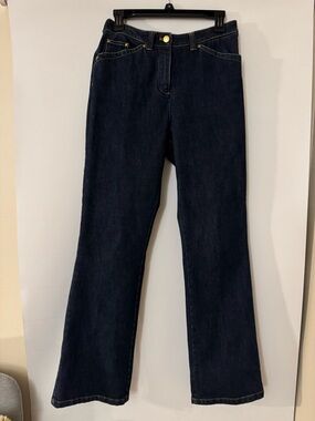 Jones New York Signature Dark Wash Flare Jeans Size 4 High Rise